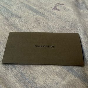 Louis Vuitton receipt folio. Excellent condition. Empty. Dark chocolate brown.